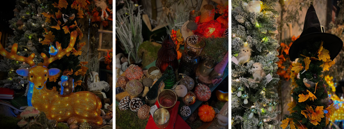 Kerstdecoratie met verlichting