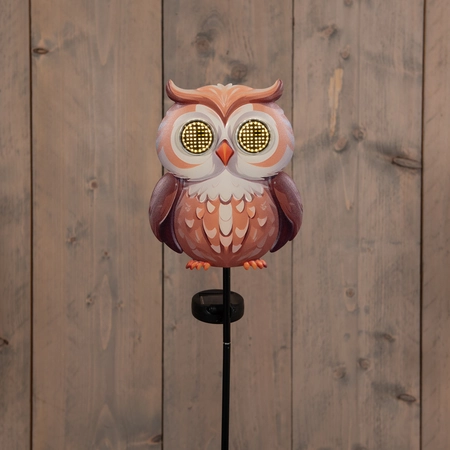 Anna's Collection Tuinsteker Solar Uil Rollende Ogen 75cm