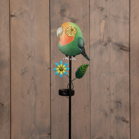 Anna's Collection Tuinsteker Solar Vogel Rollende Ogen 75cm