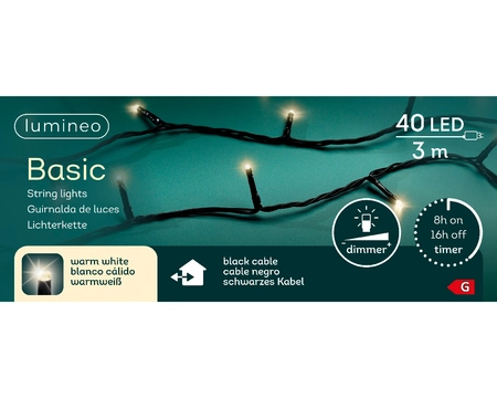 Basic Kerstverlichting 40 LED 3m WW