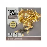 Batterijverlichting 192 LED lampjes warm wit
