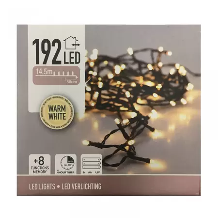 Batterijverlichting 192LED 14,5m WW