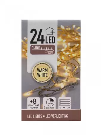 Batterijverlichting 24 LED 1,8m WW