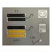 Batterijvervanger 4x AAA Adapter