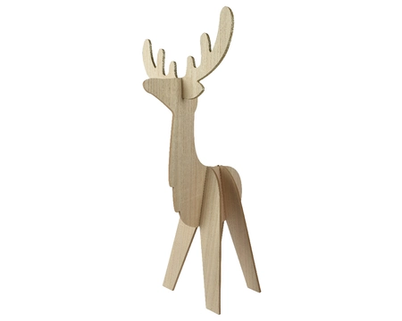 Beeld Rendier Hout 91cm Naturel