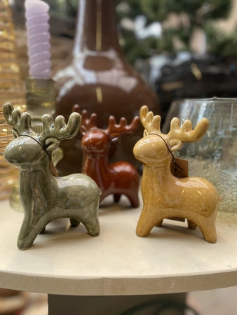 Kerstbeeld Rendier Porselein 14,5cm Assorti 1st