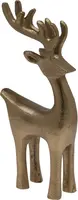 Beeld Rendier Staand Metaal Goud 22cm