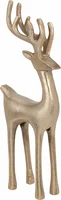 Beeld Rendier Staand Metaal Goud 35cm
