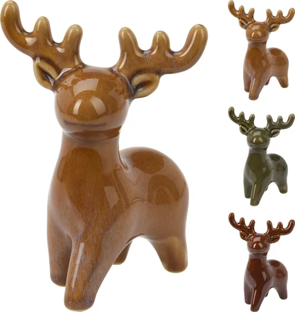 Beeld Rendier Staand Porselein 14,5cm Assorti 1st