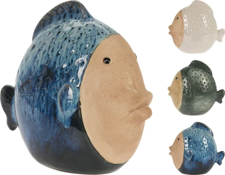 Beeld Vis Porselein 19cm Assorti 1st