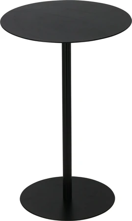 Bijzettafel Metaal Rond H.53cm Zwart