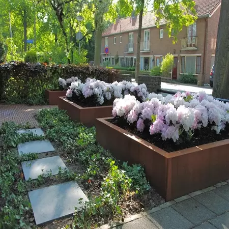 Bloembak Andes Cortenstaal 80x80x40cm