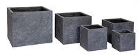 Bloempot Arizona Cube Grafiet 55x55cm