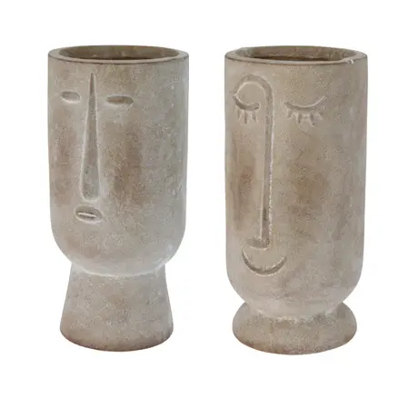 Bloempot Gezicht Ø21cm Assorti 1st