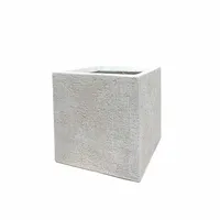 Bloempot Scratched Cube Wit 33x33cm