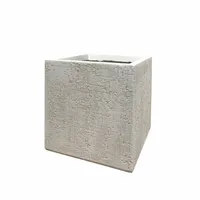 Bloempot Scratched Cube Wit 40x40cm