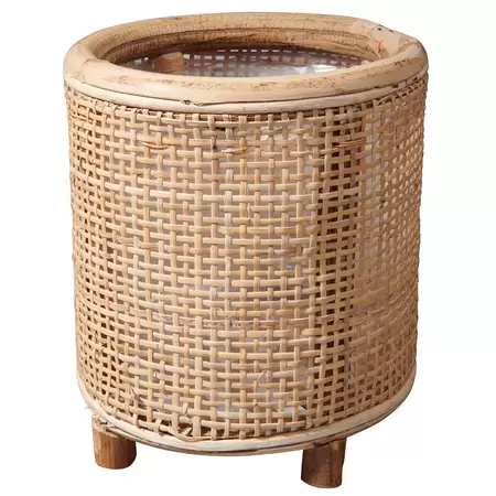Bloempot Webbing Rotan Blond 18cm