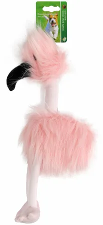 Boon Hondenspeelgoed Fluffy Bird met Pieper Roze 35cm