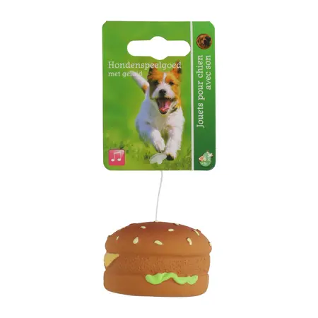 Boon Hondenspeelgoed Hamburger Latex 6cm