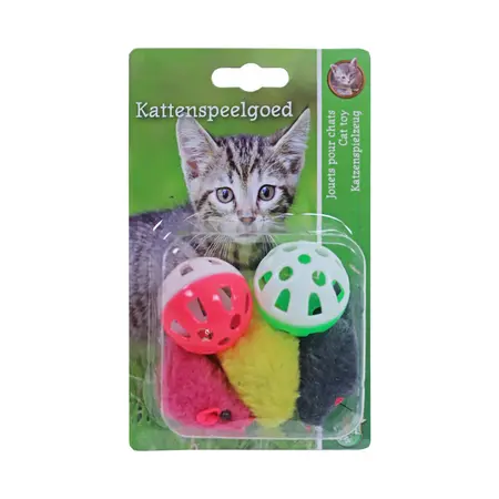 Boon Kattenspeelgoed Set Muis Rammelbal