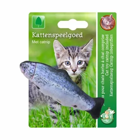 Boon Kattenspeelgoed Vis Blauw/Grijs met Catnip 11cm