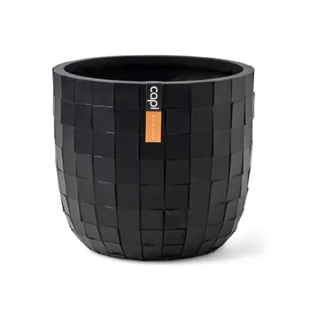 Capi Bloemplot Bol Blocks Zwart Ø17cm