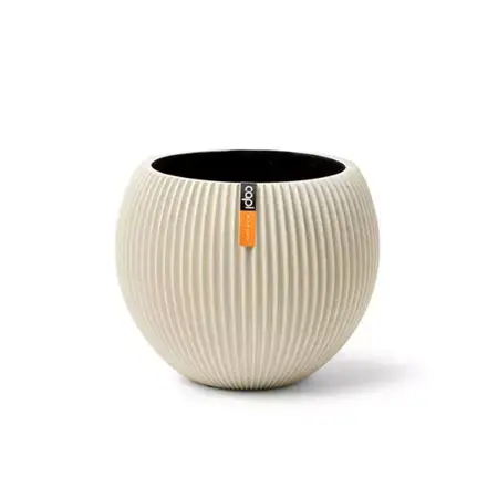 Capi Bloempot Vaas Bol Groove Beige Ø22cm