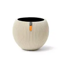 Capi Bloempot Vaas Bol Groove Beige Ø29cm