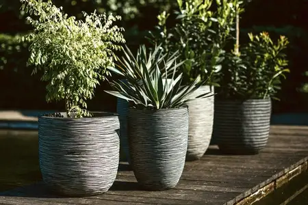 Capi Pot Bol Rib Ø43cm Antraciet