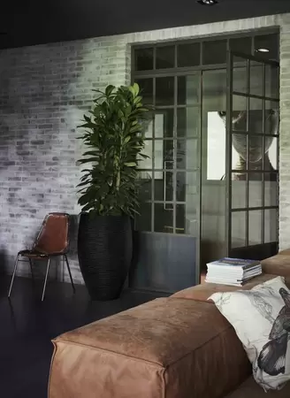 Zwart kleurige Capi bloemvaas Elegant 72cm Sfeer