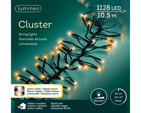 Clusterverlichting 1128 LED 10,5m WW+CW