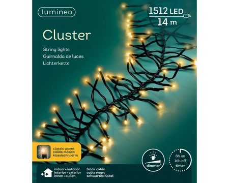 Clusterverlichting 1512 LED 14m CW
