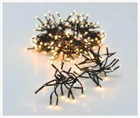 Clusterverlichting 192 LED 1,4m WW Zwart