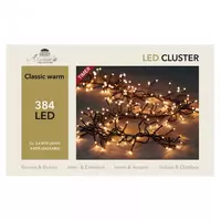 Clusterverlichting 384 LED 2,4m Dimmer+Timer
