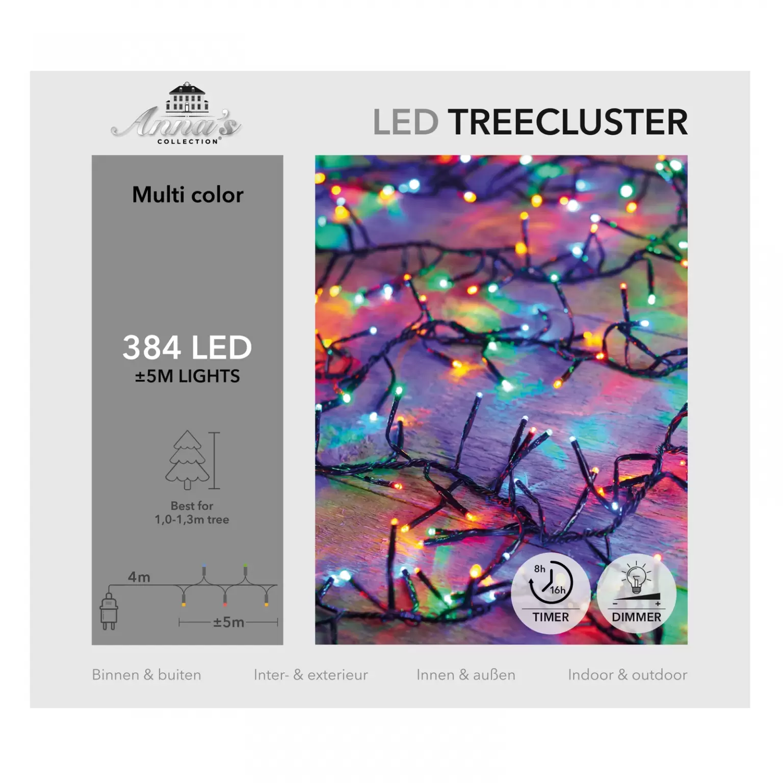 Clusterverlichting 5m | 384 LED Tuincollectie.nl