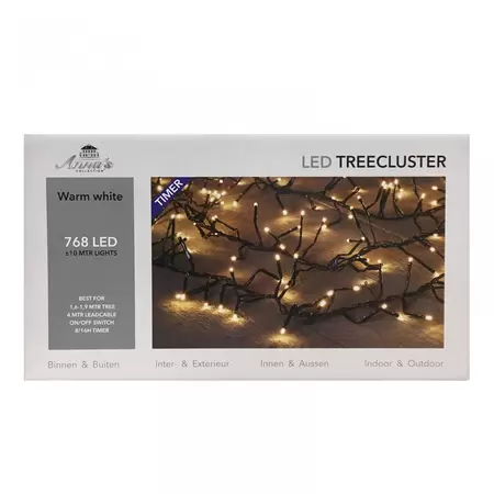 Clusterverlichting kerst 768 LED Timerfunctie 10m