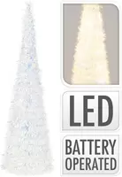 Deco Piramide 10 LED 37cm Parelmoer