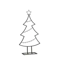 Decoratie Kerstboom Metaal H.78,5cm Zwart