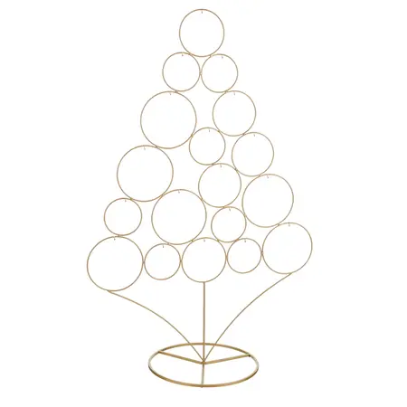 Decoratie Kerstboom Metaal H.95cm Goud