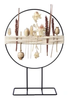 Decoratie Ring op Standaard Metaal Zwart Ø38cm