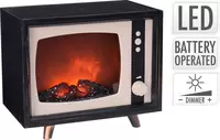 Decoratieve Retro TV met LED Openhaard
