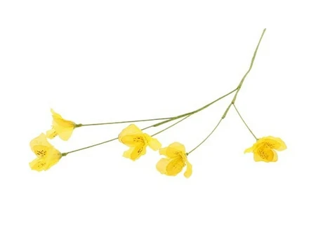 Decoratietak Lisianthus 63cm Geel