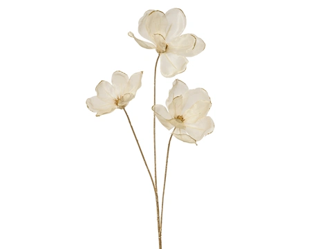 Decoratietak Magnolia Glitter Crème 74cm