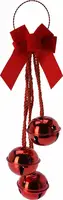 Deurhanger Kerstbellen Rood 44,5cm