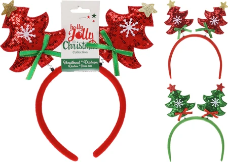 Diadeem Kerstboom Assorti 1st