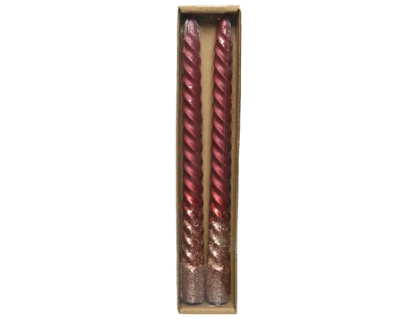Dinerkaars Swirl Metallic Rood 30cm 2st