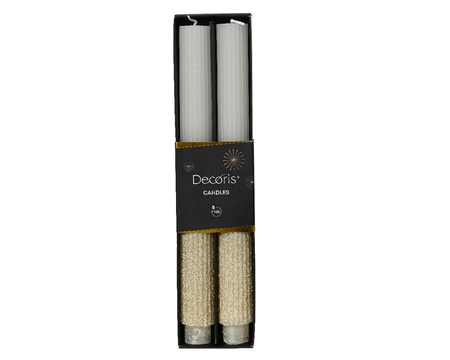 Dinerkaars Wol Wit Goud 26,5cm Ø2,8cm 2st