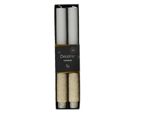 Dinerkaars Wol Wit Goud 26,5cm Ø2,8cm 2st