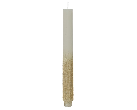 Dinerkaars Wol Wit Goud 26,5cm Ø2,8cm 2st