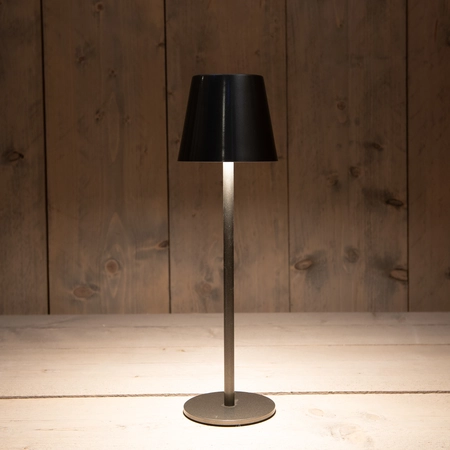 Draadloze Tafellamp Mat Zwart 36cm